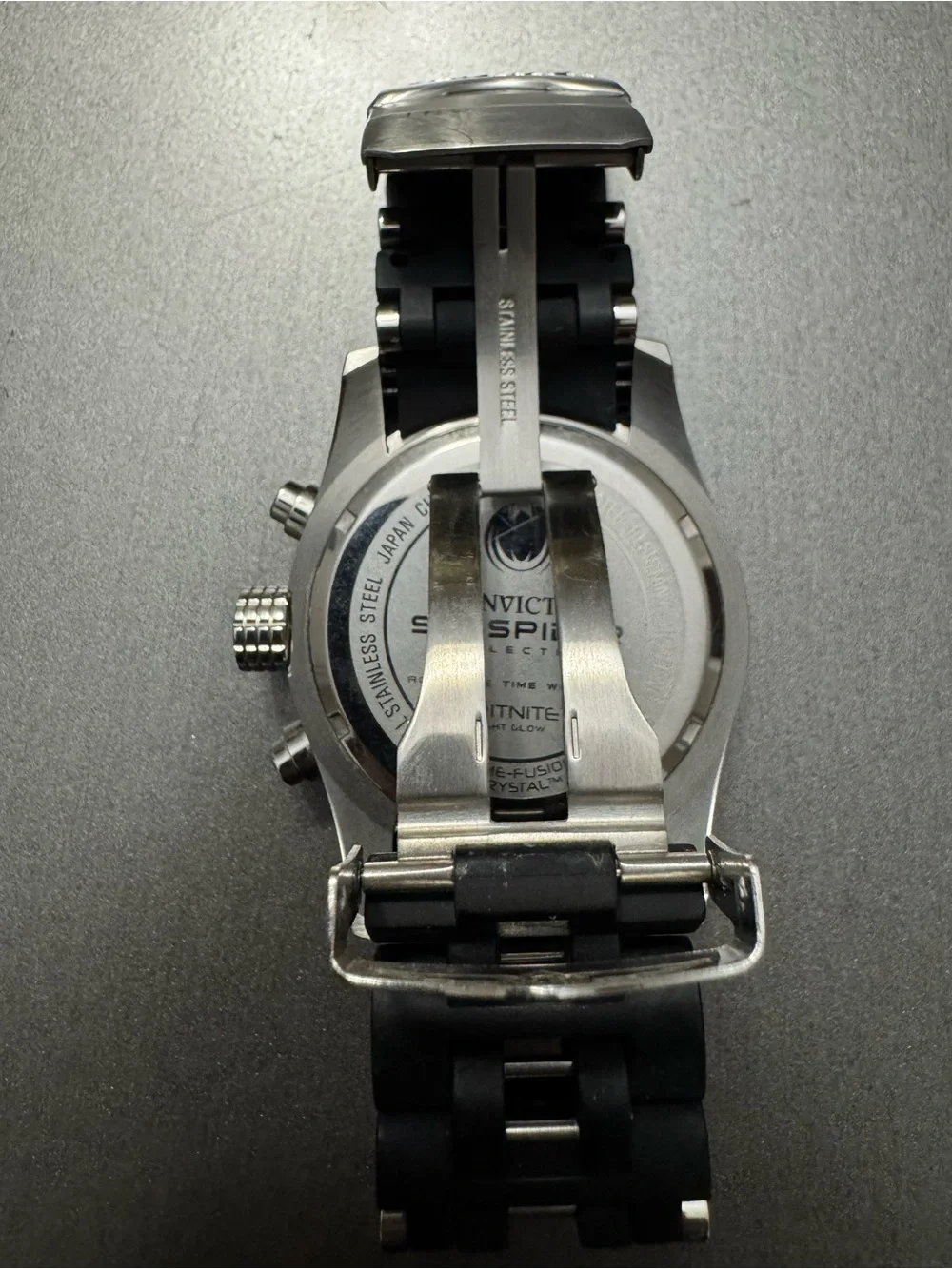 Invicta Men’s Silver and Black Sea Spider Chronograph Watch